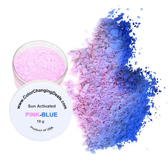 Photochromic Sun UV Activated Color Changing Powder Pigments for Resin Slime T Shirts Tumblers Pink blue {1}