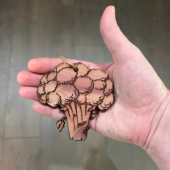 Broccoli - Cedar Ornament {3}