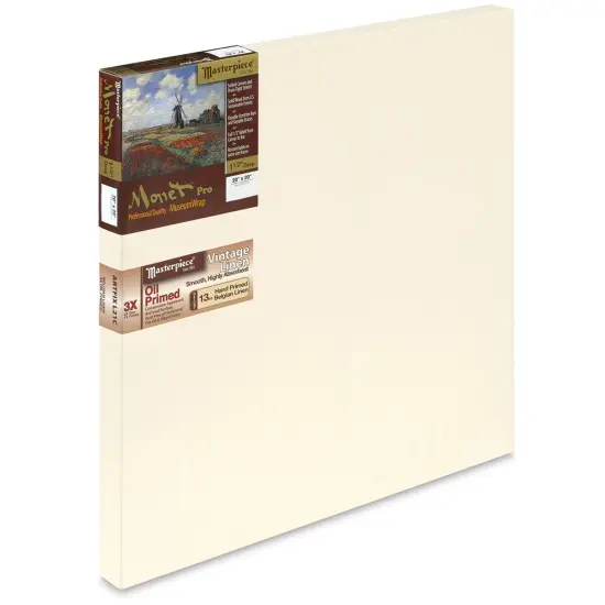 Masterpiece Monet Pro Linen Canvas - 20" x 20", Oil Primed {1}