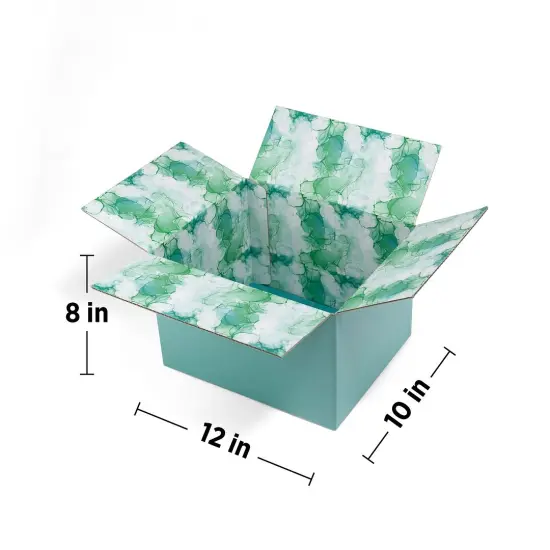 Great Papers! Giftin Shipping Box, Watercolor, 12" x 10" x 1/8", Printed Inside and Out, 2-Pack {3}