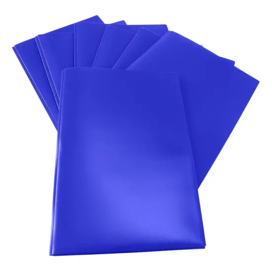 School Smart 2-Pocket Poly Folders with Fasteners, Pack of 25 Blue {2}