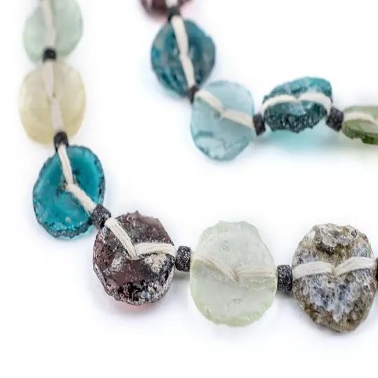 Button (Medley) Roman Glass Beads, Genuine Glass Found in Afghanistan, Matte Glass Beads for Jewelry Making, The Bead Chest {1}