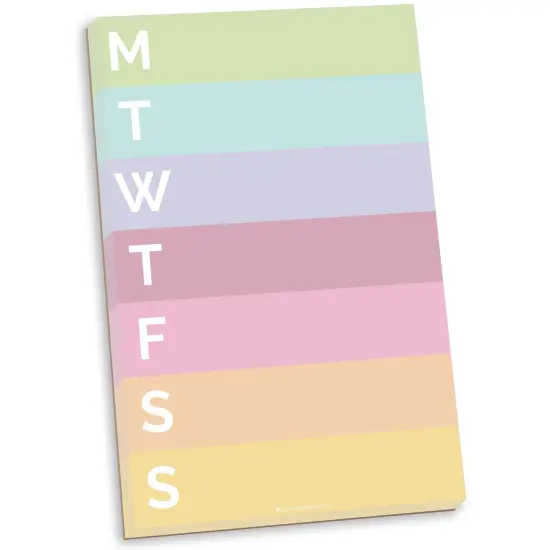 bloom daily planners Planning Pad, 6" x 9", Color Blocked Weekly Planner, Rainbow Sorbet {1}