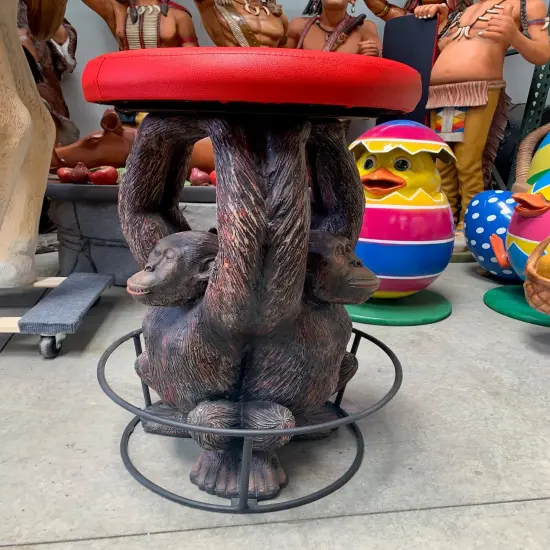 Monkey Barstool Over Sized Statue {4}