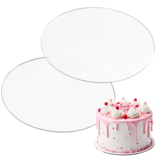 Spec101 Acrylic Cake Disc, 2 Packs - Round Acrylic Disc Set Cake Disk {1}