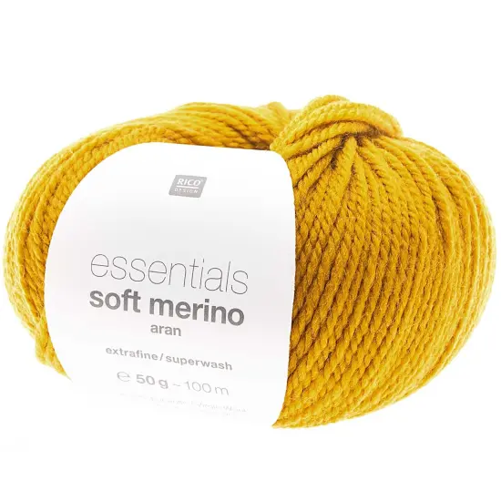 Essentials Soft Merino Aran by Universal Yarn - 100% Wool Yarn - 42 Colors 01 mustard {1}