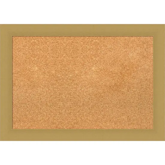 Grace Brushed Gold Framed Corkboard, Natural Cork {7}