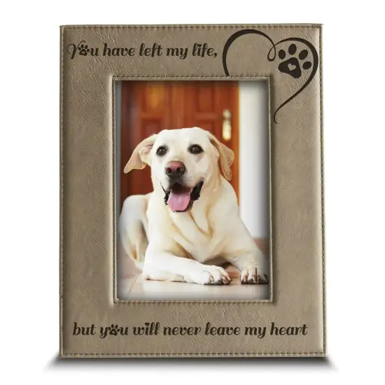 Engraved Leather Picture Frame {2}