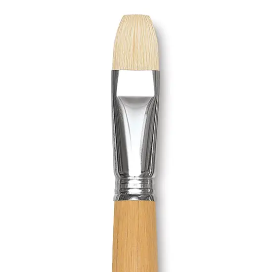 Escoda Clasico Chungking White Bristle Brush - Bright, Extra Long Handle, Size 20 {1}