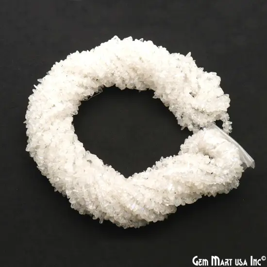Rainbow Moonstone Chip Beads, 34 Inch, Natural Chip Strands, Drilled Strung Nugget Beads, 7-10mm, Polished, GemMartUSA (CHRM-70004) {4}