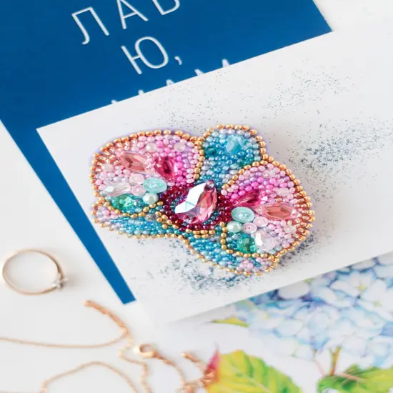Bead Embroidery Decoration Kit Orchid {1}