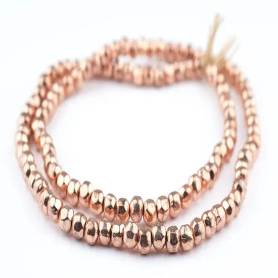 The Bead Chest Copper Rounded Nugget Beads 6mm, Full Strand of Quality Metal Spacers for DIY Jewelry Design {3}