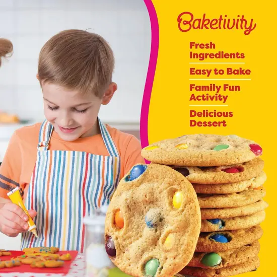 BAKETIVITY Kids Baking DIY Activity Kit - Bake Delicious Yum&m Jumbo Cookies- Real Fun Little Junior Chef Essential Kitchen Lessons {3}