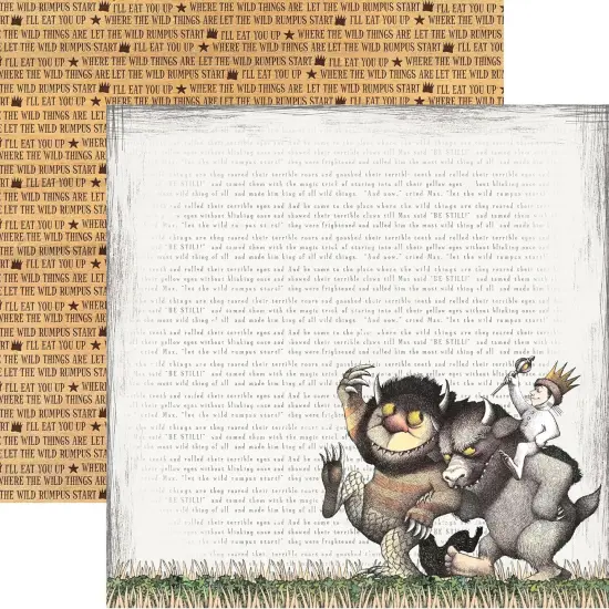 Where The Wild Things are 12" x 12" 12-Sheet Decorative Double Sided Paper Pack for Scrapbooking and Crafts {4}