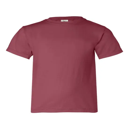 Comfort Colors&reg; Garment Dyed Youth Heavyweight Crewneck Short Sleeve T-Shirt Crimson {2}