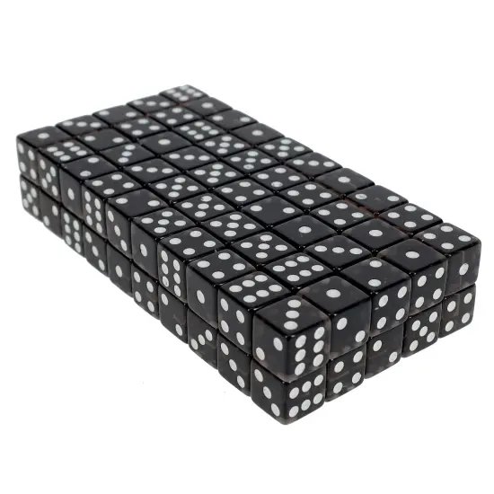 WE Games Clear Dice with Squared Corners - 100 Pack {2}