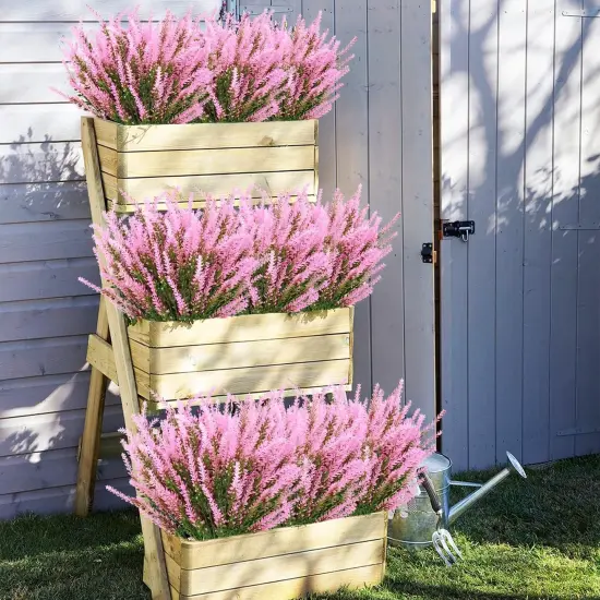 12 Bundles Artificial Lavender Flowers Silk (Red) {2}