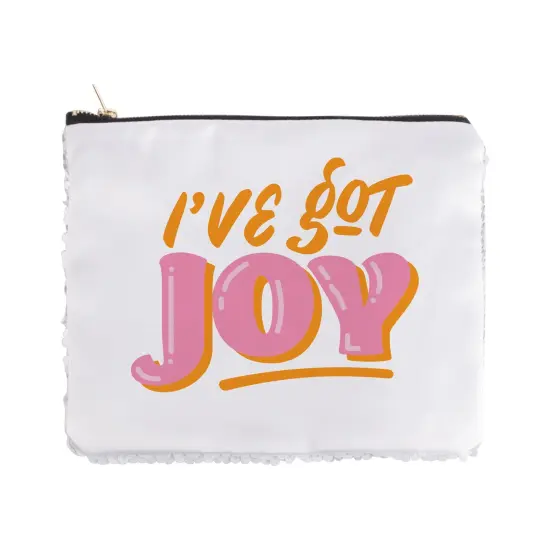 Craft Express 4 Pack White and Silver Reverse Sequin Makeup Bag/Pencil Case {3}