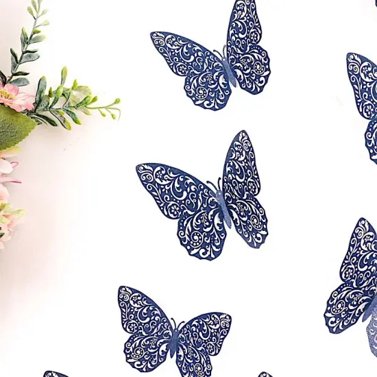 12 pcs 3D Wall Decals Navy blue {4}