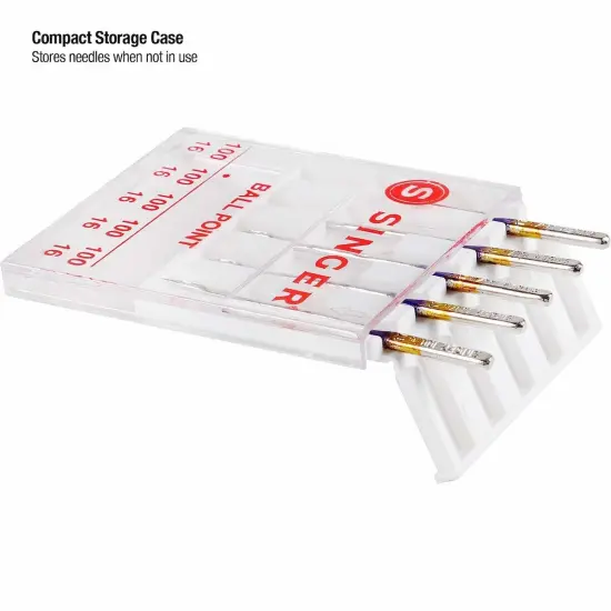 SINGER Universal Ball Point Machine Needles 5/Pkg-Size 16/100 {4}