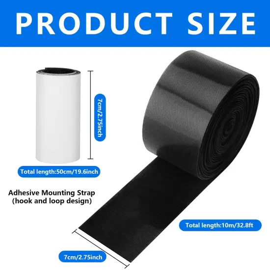 32.8 Feet Under Sofa Toy Blocker,Adjustable Gap Bumper,Sectional Connectors for Sliding Sofas,Bumper Guard for Avoid Things Sliding Under Couch & Furniture(Include 19.6" Adhesive Mounting Strap) {2}