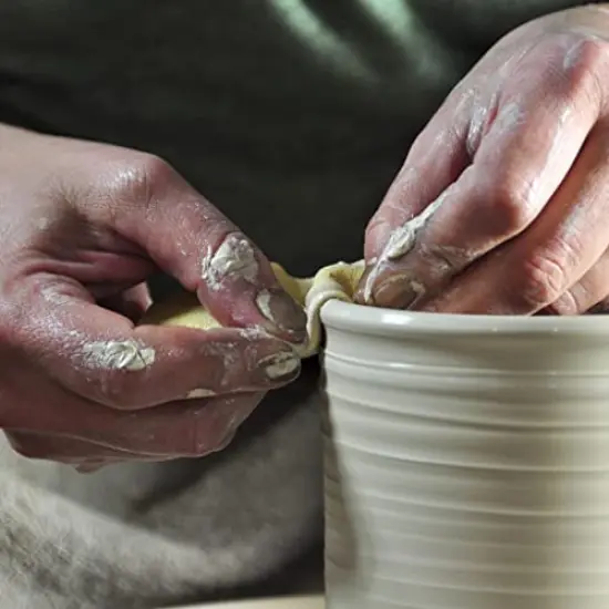 Penguin Pottery - Pre-Cut Suede Chamois for Smoothing Pot Rim - Super Soft - Small Size - Fits in your palm -Set of 5- {4}