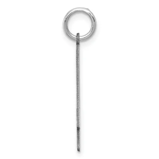 Sterling Silver Large Satin Number 4 Charm Pendant Jewerly 25mm x 11mm {2}