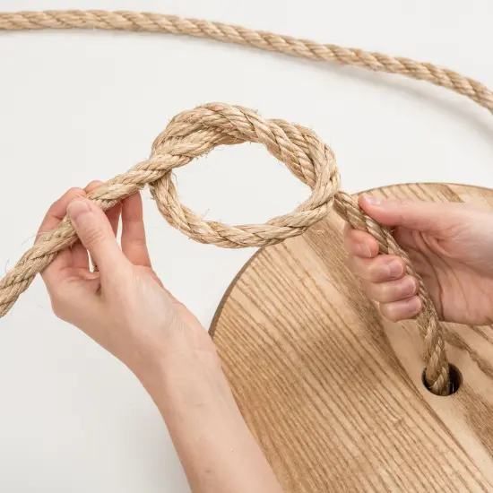 Lehman's Old-Fashioned Hand Crafted Round Ash Wood Outdoor Play Tree Swing {4}