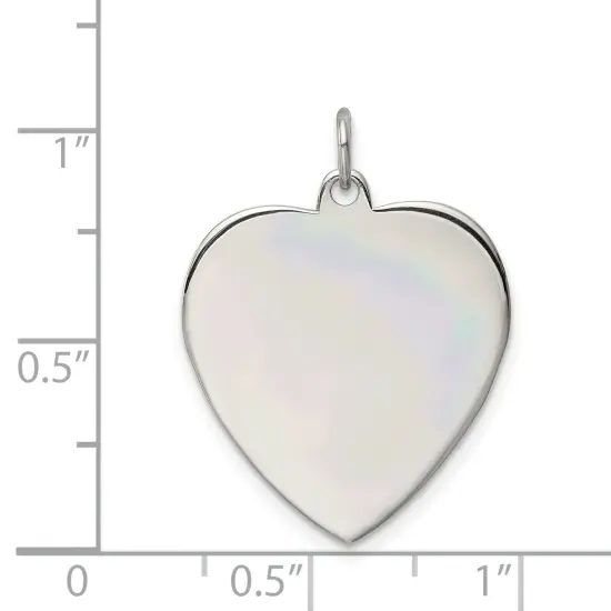 Sterling Silver Heart Charm 0.018" 20.5mm Jewerly 23mm x 21mm {2}