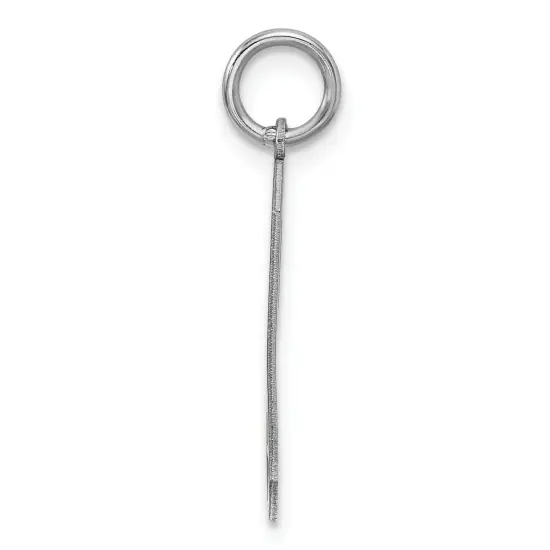 Sterling Silver Large Satin Number 9 Charm Pendant Jewerly 25mm x 11mm {2}