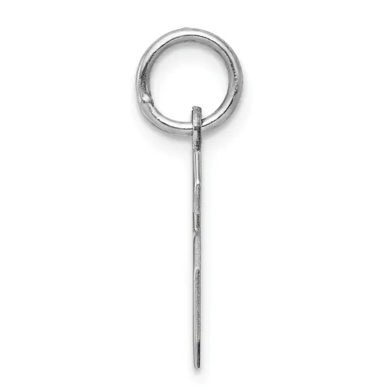 Sterling Silver Small Polished Number 6 Charm Pendant {4}