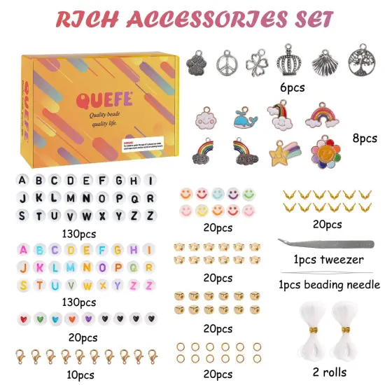 48000 Pieces 2mm Glass Seed Beads for Jewelry Making Kit, 96 Colors Small Bracelet Beads with Pendant Charms Kit and Letter Beads for Bracelets Necklace Ring Making, DIY, Art and Craft {2}