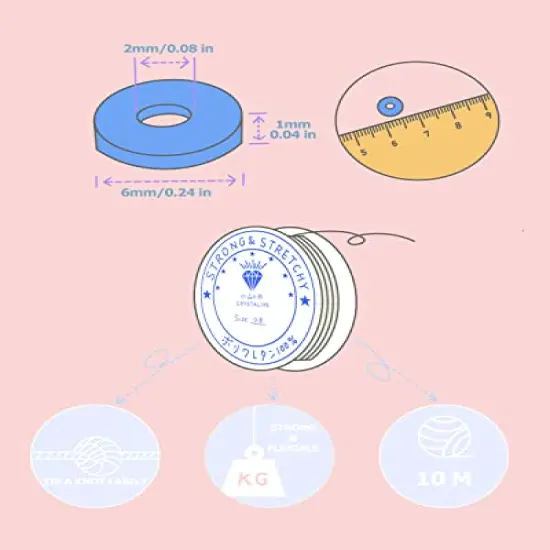 Clay Beads 7200 Pcs 2 Boxes Bracelet Making Kit - 24 Colors Polymer Clay Beads for Bracelet Making - Jewelry Making kit with Gift Pack - Bracelet Making Kit for Adults - Heishi Disc Beads {3}