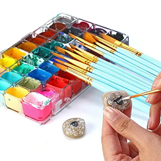 Art Painting Brush Set Assorted 12 Pieces for Acrylic, Watercolor, Gouache, and Hobby Painting {4}