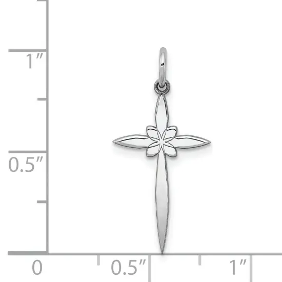 Sterling Silver Cross Charm Jewerly 25mm x 7mm {2}