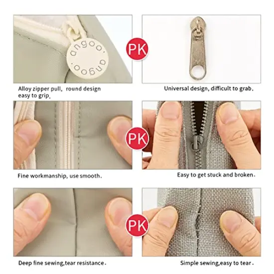 Big Capacity Pencil Case High Large Storage Pouch Marker Pen Case Simple Stationery Bag School College Office Organizer for Teens Girls-Light Green {3}