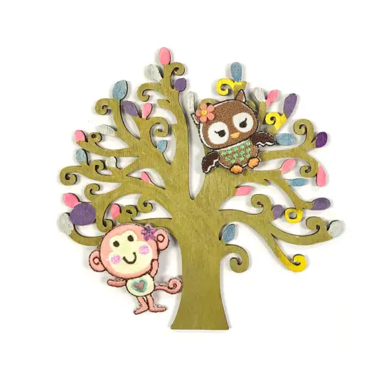 Wrapables Wooden Tree Embellishment Tag for DIY Arts & Crafts (Set of 10) {3}