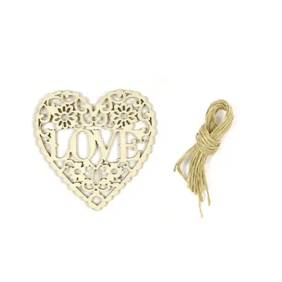 Wrapables Wooden Heart Ornament Hanging Love Decoration (Set of 20) {3}