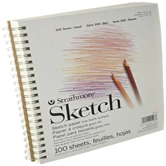 25-508 STR-025-508 100 Sheet Sketch Pad, 8.875 by 11", 8.5"x11", White {1}