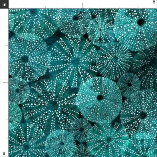 Various Fabrics by the Yard or Fat Quarter Water Summer Sea Turquoise Blue Oceans Underwater World Ocean Creature Shell Watercolor Custom Printed Fabric by Spoonflower {4}