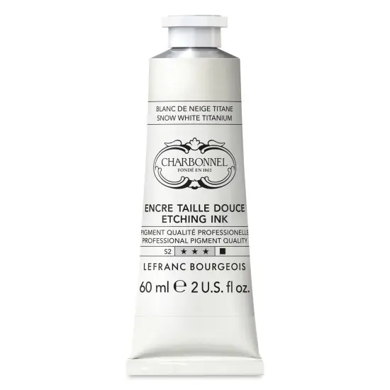 Charbonnel Etching Ink - Snow White Titanium, 60 ml {1}