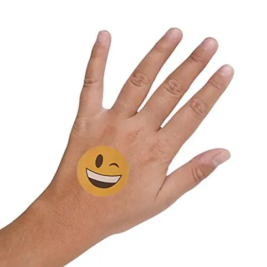 144 2" Temporary Emoticon Tattoos - 16 Assorted Emoticon Styles - Fun Gift, Party Favors, Party Toys, Goody Bag Favors {5}