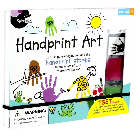 SpiceBox Handprint Paint Art Imagine It Children's Paints and Pads Art Kit {3}