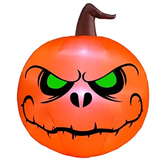 Sizonjoy 4 Ft Halloween Blow up Inflatable Pumpkin Decoration-Lighted Halloween Inflatables for Home Yard Garden Indoor and Outdoor Halloween Decoration Outdoor {2}