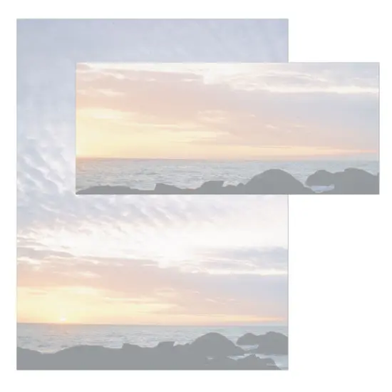 Great Papers! Horizon 2-Sided 8.5" x 11" Letterhead and #10 Envelope Scenic Stationery Set, 50 Stationery Sheets with 2-sided printing, and 25 Matching #10 Envelopes, Printer compatible {1}