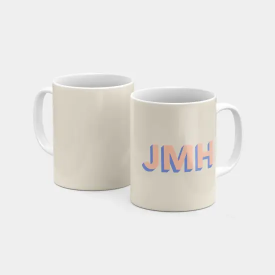 Monogram 3D Initials 11oz Mug VI {2}