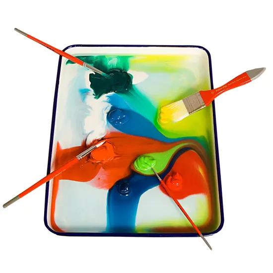 Creative Mark Butcher Tray Palette - Triple coated Enamel Tray Palette for Painting, Color Theory, Mixing, and more! {4}
