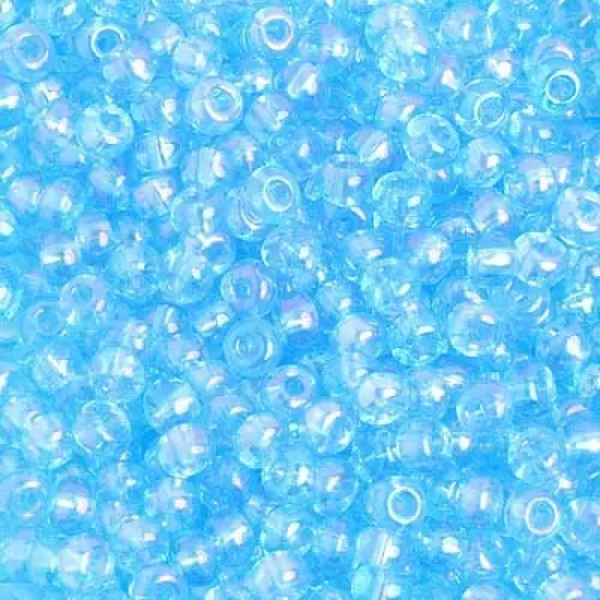 John Bead 6/0 Transparent Czech Glass Seed Beads, 500g Aqua Iris {1}