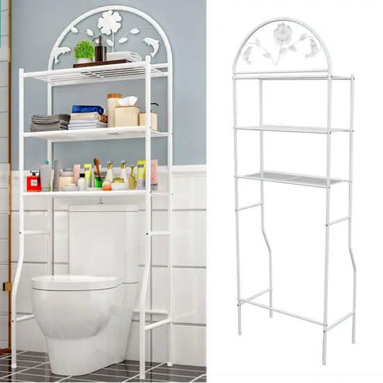 Kitcheniva 3-Tier Metal Bathroom Toilet Storage Rack Organizer Bronze {5}