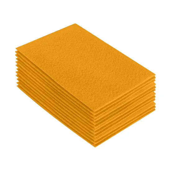 FabricLA Acrylic Felt Sheets for Crafts - Precut 9" X 12" Inches (20 cm X 30 cm) Felt Squares - Use Felt Fabric Craft Sheets for DIY, Hobby, Costume, and Decoration | Gold - 12 Pieces {1}